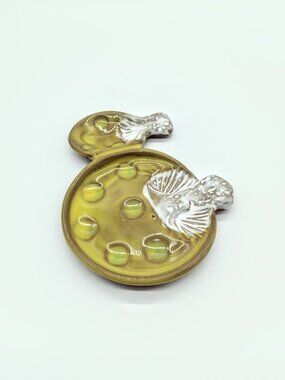 Handmade Green Glazed Clay Tea Bag Holder Spoon Rest